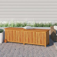Garden Storage Box Natural wood Solid Acacia wood
