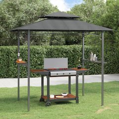 BBQ Gazebo Anthracite Steel Medium Hooks BBQ Gazebo