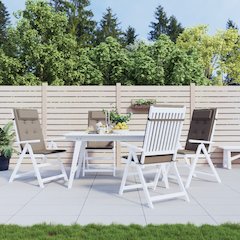 Highback Chair Cushion Set of 4 Taupe