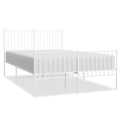 Bed Frame White Powder-coated steel Double Bed Frame