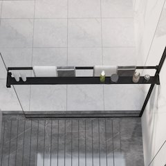 Shower Shelf Black Aluminum Alloy Medium Minimalist