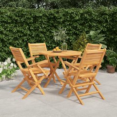 Garden Dining Set Teak Solid teak wood Small Foldable