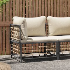 Garden Corner Sofa Anthracite, Beige