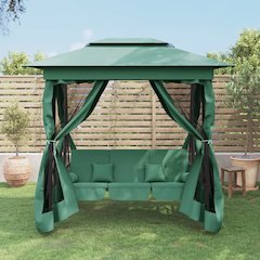 Garden Gazebo Green Powder-coated steel Large