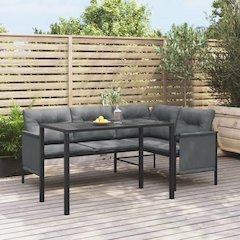 Garden Dining Table Anthracite Steel 43.3 x 21.3 x 27.6 in