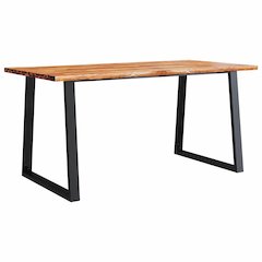 Dining Table Wood brown and black