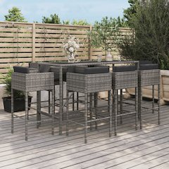 Garden Bar Set Grey, Dark grey, Black