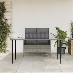 Garden Dining Set Grey, Black, Dark grey