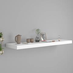 Wall Shelf White Honeycomb MDF 35.4 x 9.3 x 1.5 in Wall mounting