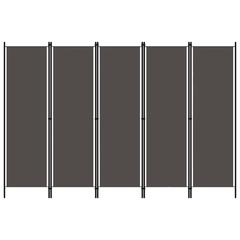 vidaXL 5-Panel Room Divider Anthracite 98.4"x70.9"