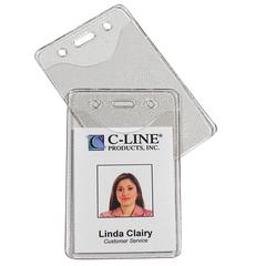 Heavy Duty Badge Holders, Vinyl, Vertical, 2 3/8 x 3 3/8, 100/BX