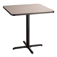 NPS® Café Table, 36" Square, X Base, 36" Height, Particleboard Core/T-Mold