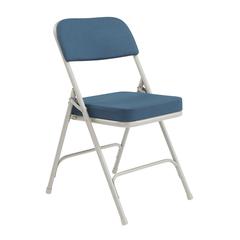 NPS® 3200 Series Premium 2" Fabric Upholstered Double Hinge Folding Chair, Regal Blue (Pack of 2)