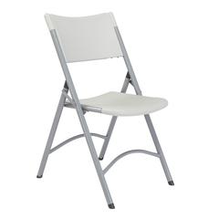 NPS® 600 Series Heavy Duty Plastic Folding Chair, Speckled Grey (Pack of 4)
