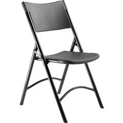 NPS® 600 Series Heavy Duty Plastic Folding Chair, Black (Pack of 4)