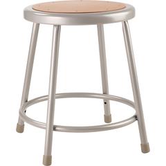 NPS® 18" Heavy Duty Steel Stool, Grey