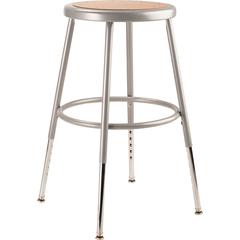 NPS® 19"-27" Height Adjustable Heavy Duty Steel Stool, Grey