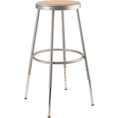 NPS® 25"-33" Height Adjustable Heavy Duty Steel Stool, Grey