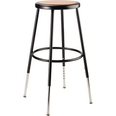NPS® 25"-33" Height Adjustable Heavy Duty Steel Stool, Black