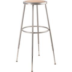 NPS® 32"-39" Height Adjustable Heavy Duty Steel Stool, Grey