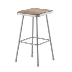 NPS® 30" Heavy Duty Square Seat Steel Stool, Grey