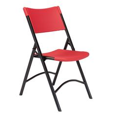 NPS® 600 Series Premium Resin-Plastic Folding Chair, Red (Pack of 4)
