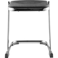 NPS® 18" Elephant Z-Stool, Black Seat  and Chrome Frame