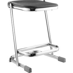 NPS® 22" Elephant Z-Stool, Black Seat and Chrome Frame