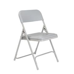 NPS® 800 Series Premium Lightweight Plastic Folding Chair, Grey (Pack of 4)
