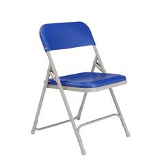 NPS® 800 Series Premium Lightweight Plastic Folding Chair, Blue (Pack of 4)