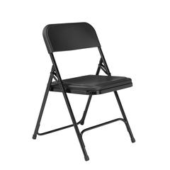 NPS® 800 Series Premium Lightweight Plastic Folding Chair, Black (Pack of 4)