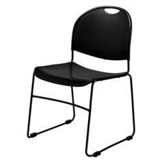Commercialine® Multi-purpose Ultra Compact Stack Chair, Black