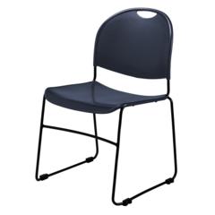 Commercialine® Multi-purpose Ultra Compact Stack Chair, Navy Blue