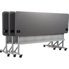 NPS® 24" x 72" Flip-N-Store Training Table, Charcoal Slate