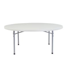 NPS® 71" Heavy Duty Round Folding Table, Speckled Grey
