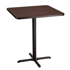 NPS® Café Table, 36" Square, "X" Base, 42" Height, Particleboard Core/T-Mold