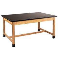 NPS® Wood Science Lab Table, 42 x 60 x 30, Chemical Resistant Top