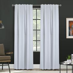 Baxter Back Tab Curtain Panel Window Dressing 52 x 95 in White