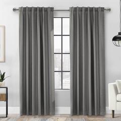 Baxter Back Tab Curtain Panel Window Dressing 52 x 84 in Silver