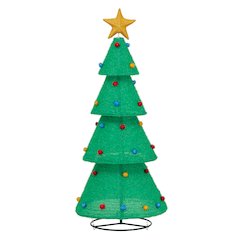 Sunjoy 77" LED Lighted Christmas Holiday Tree Outdoor Yard Decoration