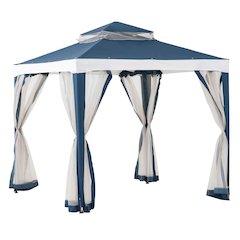 8 ft. x 8 ft. Outdoor Patio Gazebo with Mosquito Netting