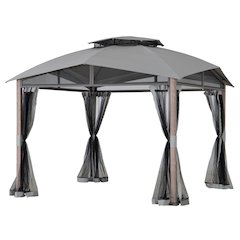 Sunjoy 12ft. X 12ft. Soft Top Gazebo with Netting