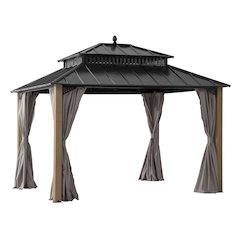 12 ft. x 10 ft. Kingston Extra-Tall, Wide Hardtop Wood Gazebo
