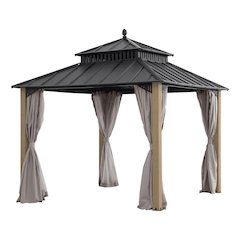 10 ft. x 10 ft. Kingston Extra-Tall, Wide Hardtop Wood Gazebo