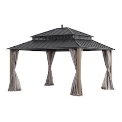 14 ft. x 12 ft. Kingston Extra-Tall, Wide Hardtop Wood Gazebo