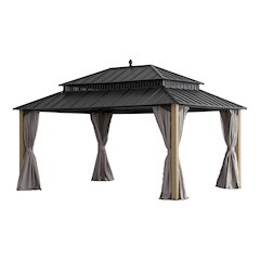 16 ft. x 12 ft. Kingston Extra-Tall, Wide Hardtop Wood Gazebo