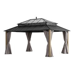 16 ft. x 12 ft. Kingston Extra-Tall, Wide Hardtop Wood Gazebo