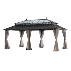 20 ft. x 12 ft. Kingston Extra-Tall, Wide Hardtop Wood Gazebo