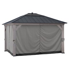 4-Side Privacy Side Wall Curtain for 11 x 13 ft Gazebo