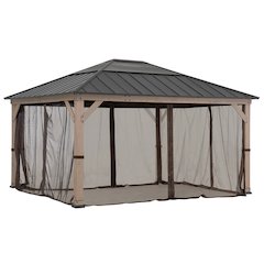 Gazebo Mosquito Netting for 13 ft. x 15 ft. Wooden Gazebos